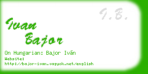 ivan bajor business card